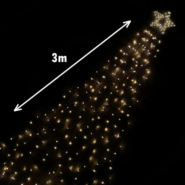 Rackhams 3m Indoor Outdoor Shooting Star Multifunction LED Christmas Decoration with Timer in Warm White - image 1