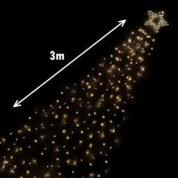 Rackhams 3m Indoor Outdoor Shooting Star Multifunction LED Christmas Decoration with Timer in Warm White - thumbnail 1