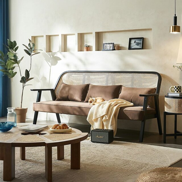 Rackhams Morris Rattan Two Seater, Three Seater Sofa - Three Seater 200cm - image 1