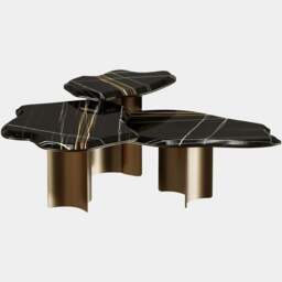 Rackhams Fusion Center Table with Sahara Noir Marble - thumbnail 2