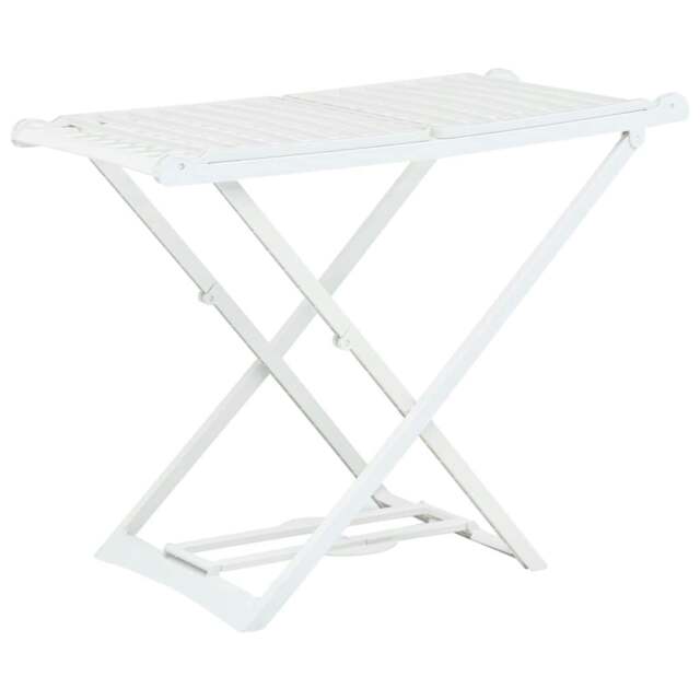 Rackhams Folding Clothes Dry Rack White Plastic - image 1