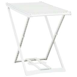 Rackhams Folding Clothes Dry Rack White Plastic - thumbnail 4