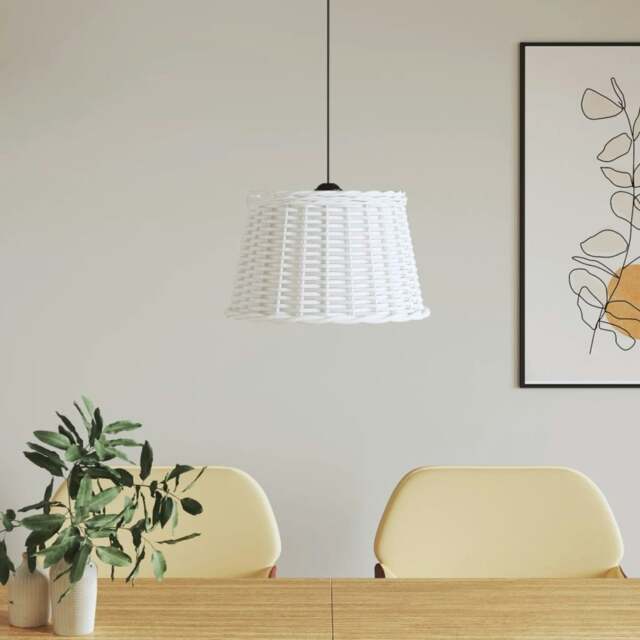 Rackhams Ceiling Lamp Shade White �â�_45x28 cm Wicker