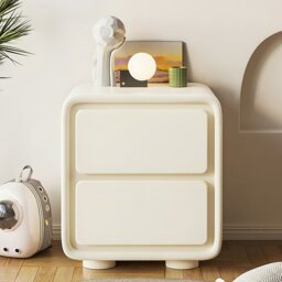 Rackhams Julieta Bedside Table, Cream - thumbnail 3