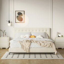 Rackhams Julieta Bedside Table, Cream - thumbnail 5