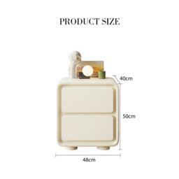 Rackhams Julieta Bedside Table, Cream - thumbnail 6