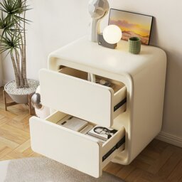 Rackhams Julieta Bedside Table, Cream - thumbnail 2