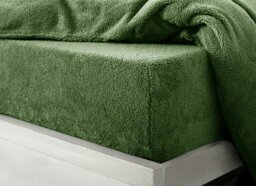 Rackhams Teddy Fleece Warm and Cosy Fitted Sheet - Navy - Single - thumbnail 2
