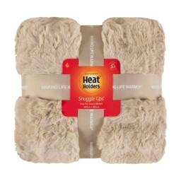 Rackhams Faux Fur Blanket Extra Soft Cosy Thermal Large Blanket 140x160cm - One Size - Natural - thumbnail 2
