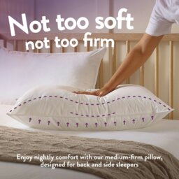 Rackhams Duck Feather Medium Support Pillow - 4 Pack - thumbnail 4