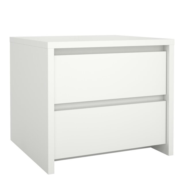 Rackhams Next Nightstand 2 Drawers White - White - Manufactured wood - 1 - image 1