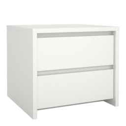 Rackhams Next Nightstand 2 Drawers White - White - Manufactured wood - 1