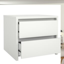 Rackhams Next Nightstand 2 Drawers White - White - Manufactured wood - 1 - thumbnail 5