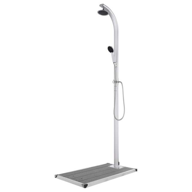 Rackhams Garden Shower with Grey Base 220 cm Aluminium