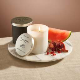 Rackhams Personalised Candle - Watermelon Pomegranate Scented - Black Jar - No - thumbnail 1