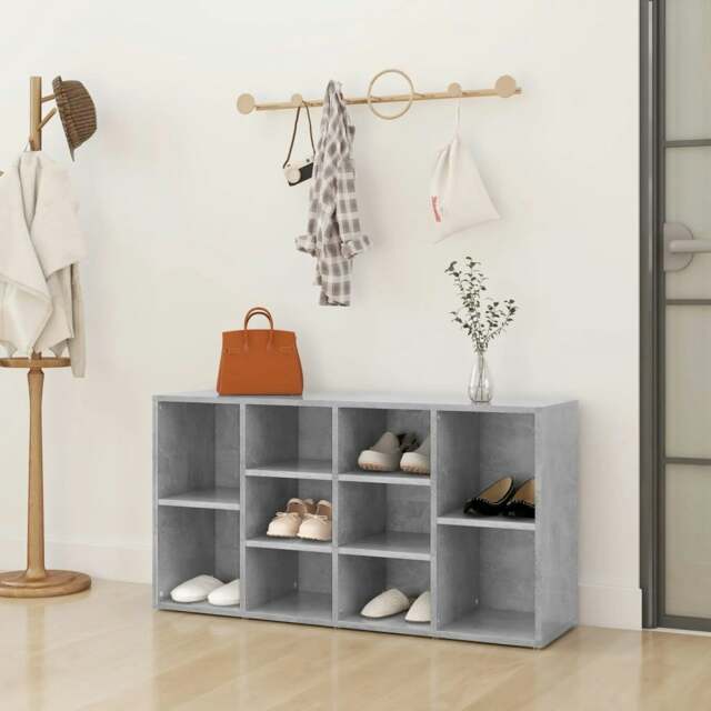 Rackhams Shoe Bench Concrete Grey 103x30x54.5 cm Engineered Wood