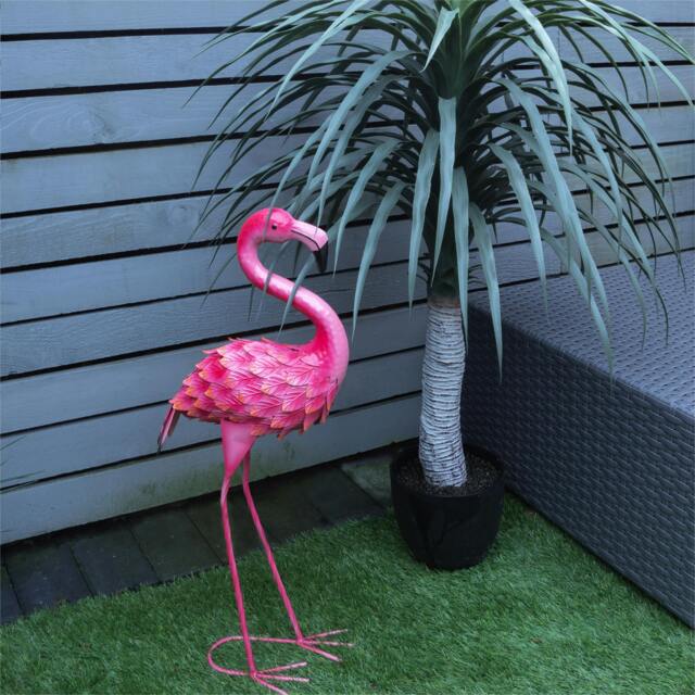 Rackhams Metal Flamingo Garden Ornament 61cm Height