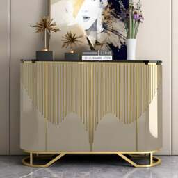 Rackhams Isabel Hallway Sideboard, Console Table, Gold - 150cm