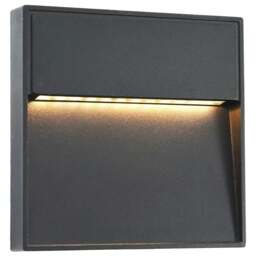 Rackhams Outdoor LED Wall Lights 2 pcs 3 W Black Square - thumbnail 2