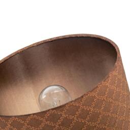 Rackhams Contemporary Chocolate Brown Woven Lattice Lampshade in Textured Linen - thumbnail 5