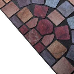 Rackhams Halfmoon Tile Barrier Doormat - Blue Edge - thumbnail 4