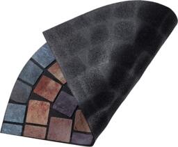 Rackhams Halfmoon Tile Barrier Doormat - Blue Edge - thumbnail 3