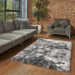 Rackhams Grey Icelandic Shorn Sheepskin Rug - Straight Edge - 120 cm x 180 cm - thumbnail 1