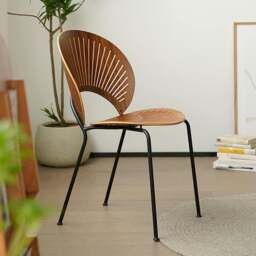 Rackhams A Set of 2 Conker Dining Chair, Solid Wood - Cherry Wood Color - A Set of 2 Chairs - NO PU Seat Pad - thumbnail 5