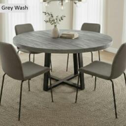 Rackhams Reclaimed Round Dining Table - 130cm - thumbnail 2