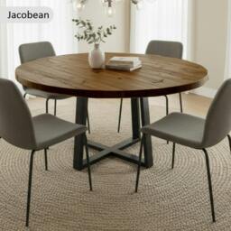 Rackhams Reclaimed Round Dining Table - 130cm - thumbnail 4