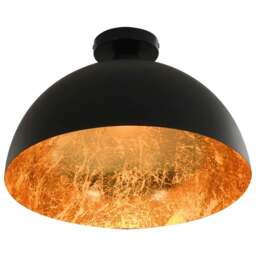 Rackhams Ceiling Lamps 2 pcs Black and Gold Semi-spherical E27 - thumbnail 3
