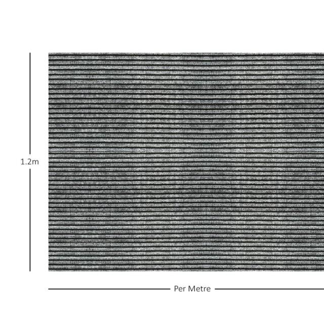 Rackhams Striped Needlefelt Doormat - Grey - 1.2m Wide x Per Metre - image 1