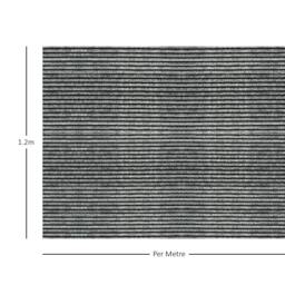 Rackhams Striped Needlefelt Doormat - Grey - 1.2m Wide x Per Metre - thumbnail 1