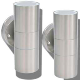 Rackhams Outdoor LED Wall Lights 2 pcs Stainless Steel Up/Downwards - thumbnail 3