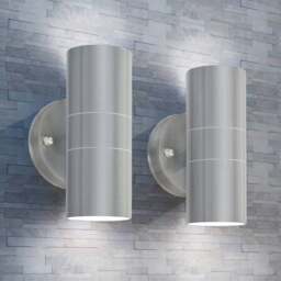 Rackhams Outdoor LED Wall Lights 2 pcs Stainless Steel Up/Downwards - thumbnail 1