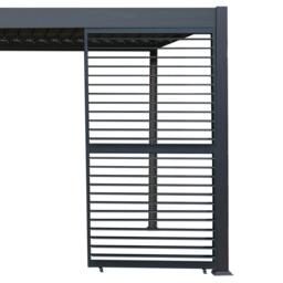 Rackhams Anthracite Aluminium Pergola Shutter Panel - 123cm Wide