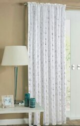 Rackhams Geneva Slot Top Voile Panel - 150cm x 137cm - White