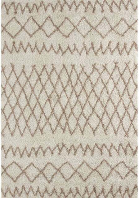 Rackhams Moroccan Ivory Beige Shaggy Rug - 930 - 60X110 cm - image 1