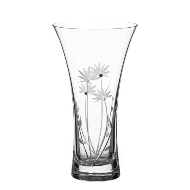 Rackhams Bloom Trumpet Vase Adorned with Crystals by Swarovski® - 21cm - Made From Premium Lead Free Crystal Glass