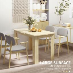 Rackhams Dining Table for 4-6 People, Wood Effect Tabletop - Oak - thumbnail 5