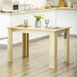 Rackhams Dining Table for 4-6 People, Wood Effect Tabletop - Oak