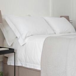 Rackhams White 200 Thread Count Egyptian 40cm Deep Fitted Sheets - King - thumbnail 1