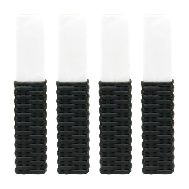 Rackhams Pack of 4 Solar Stake Lights – Rattan Effect LED Lights - image 1
