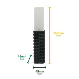 Rackhams Pack of 4 Solar Stake Lights – Rattan Effect LED Lights - thumbnail 2
