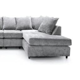 Rackhams Ashton Chenille 6 Seater Scatter Back U Shaped Corner Sofa - Silver - thumbnail 6