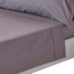 Rackhams Crisp & Cool 200 TC Egyptian Cotton Percale Flat Sheet - Dark Grey - King