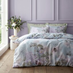 Rackhams RHS x Catherine Lansfield Floral Serenity So Soft Duvet Cover Set Blue - Super King - Blue