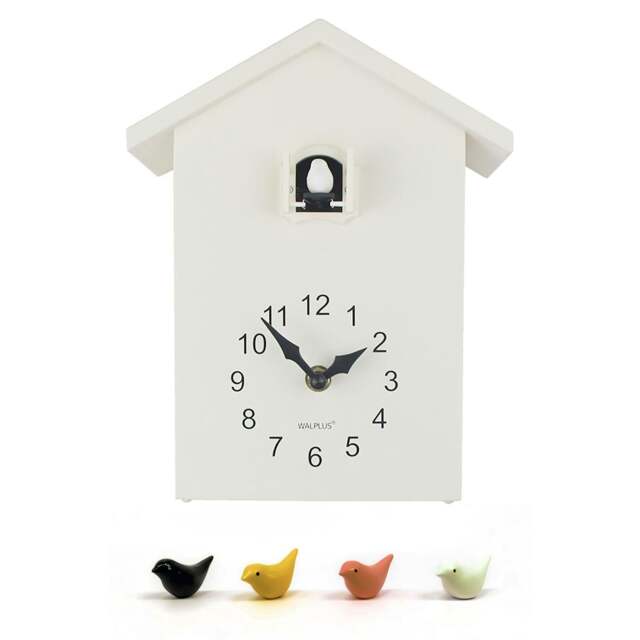 Rackhams WC2087 - Minimalist White Cuckoo Clock - White Window - image 1