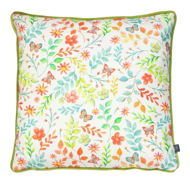 Rackhams Secret Garden Floral Cushion Cover - Jungle - One Size - Jungle - 100% Mixed - image 1