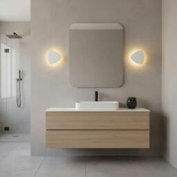 Rackhams 6 Watt Triangular White IP65 Wall Mounted Vanity Light - thumbnail 1